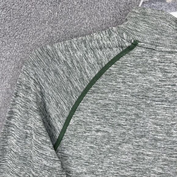 Victoria's Secret PINK Active Pullover Womens Medium Green Gray Heather Half Zip - Picture 13 of 16